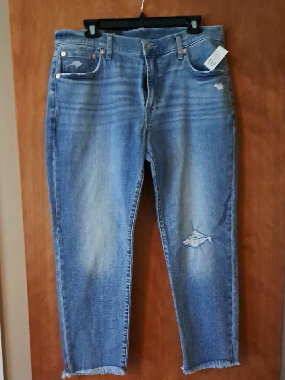 GAP WOMENS Slim Straight Washed Blue Jeans